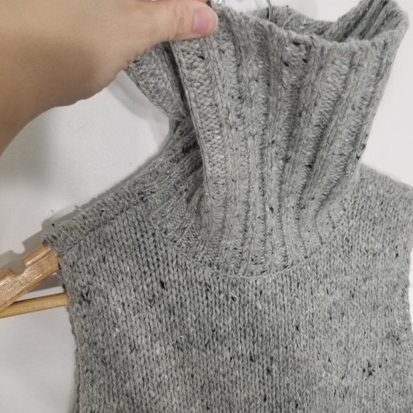 Cynthia Rowley | Gray Knit Cowl Sweater Tunic XS - Picture 6 of 8